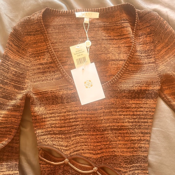 Wayf Knit Long Sleeve Cutout Dress - Picture 2 of 9